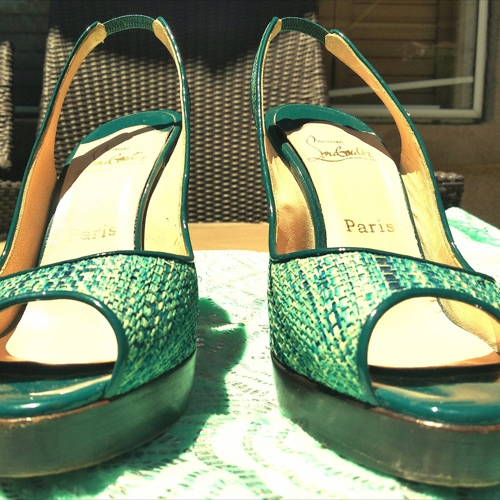 Authentic CL peep toe sexy heels